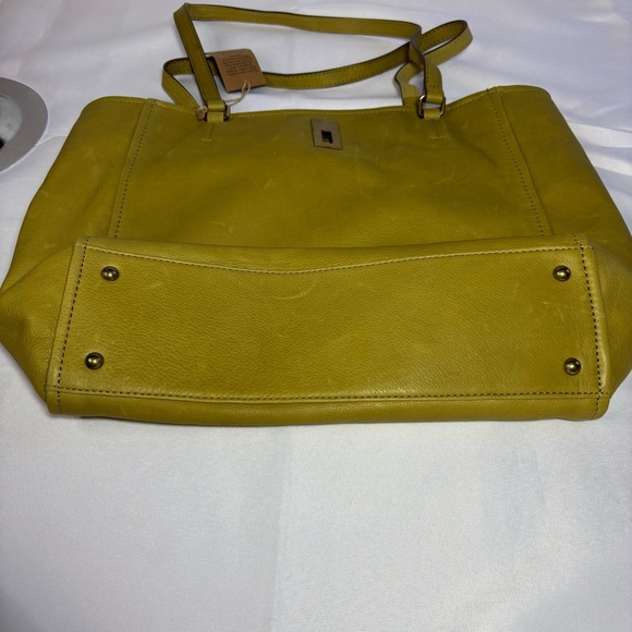 American Leather Company Green Smooth Leather Tote Bag - Picture 11 of 12